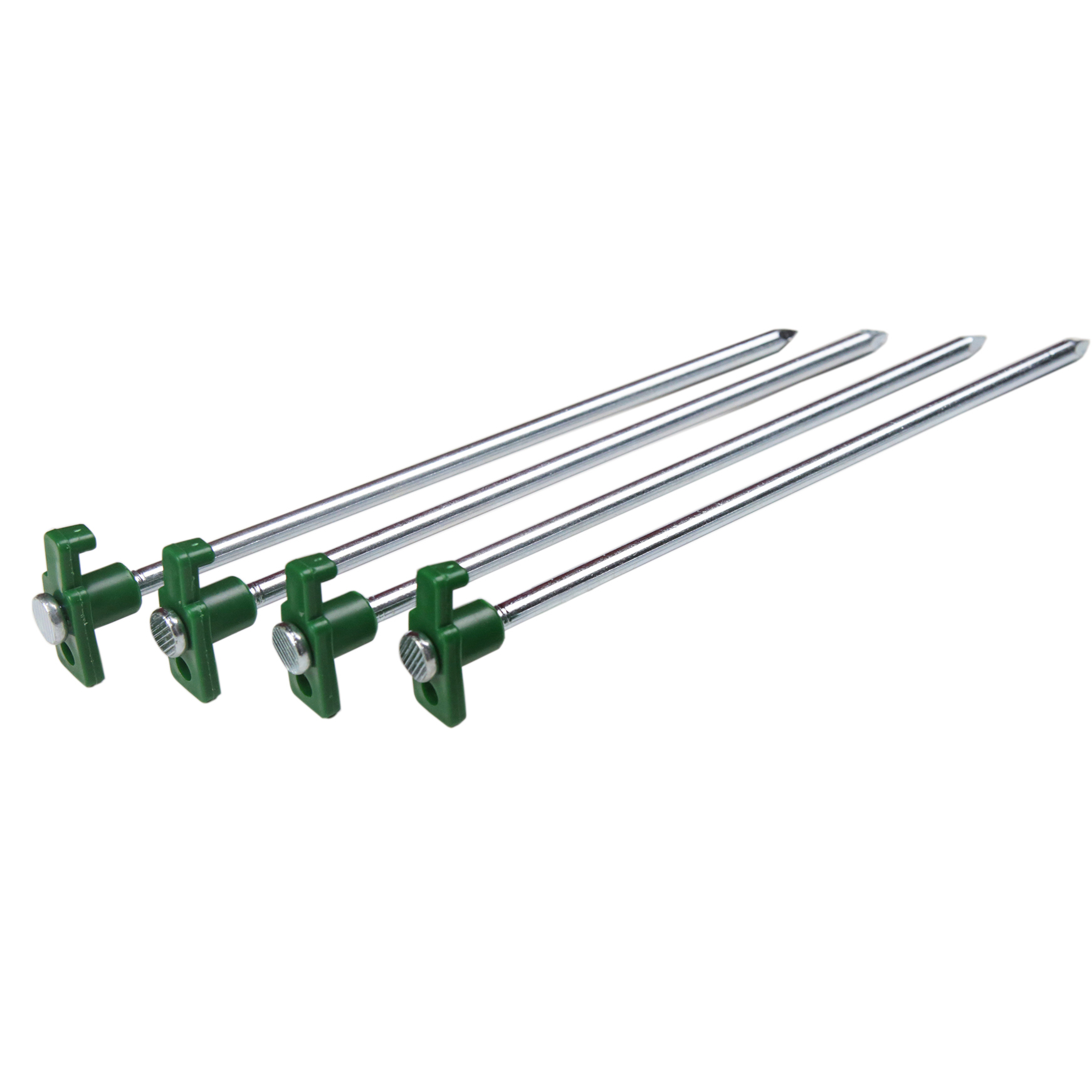 China Manufacturer  Heavy Duty Camping Tent Stakes Steel Nail Pegs Groundhog Pegs with Strong Plastic Head Tent Pegs Outdoor Camping Accessories